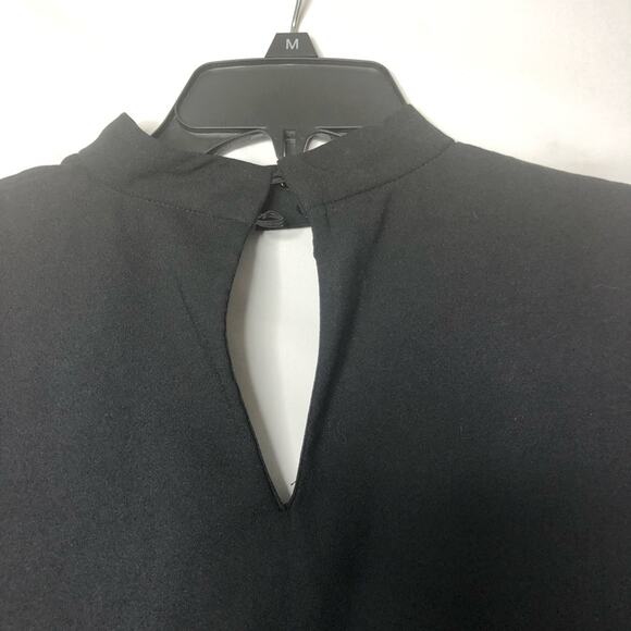 Urban Outfitters Black Blouse Long Sleeve S/P Peekaboo & Keyhole Whimsy Goth - Picture 10 of 10